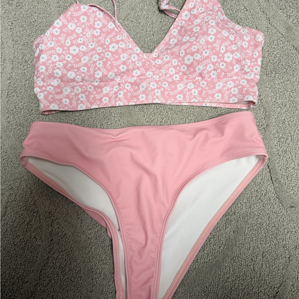 Pink Floral Bikini Set